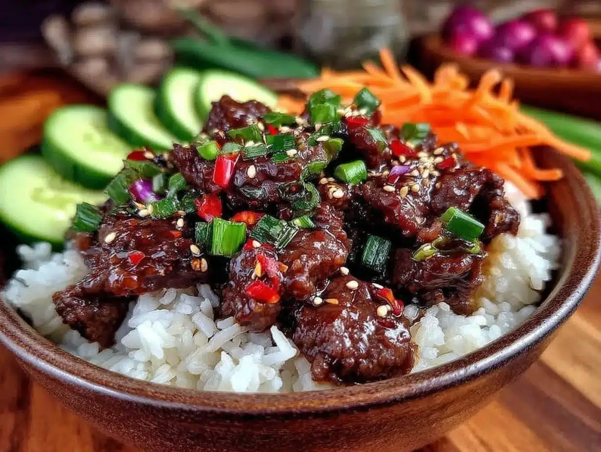 korean ground beef bowls preparation steps
