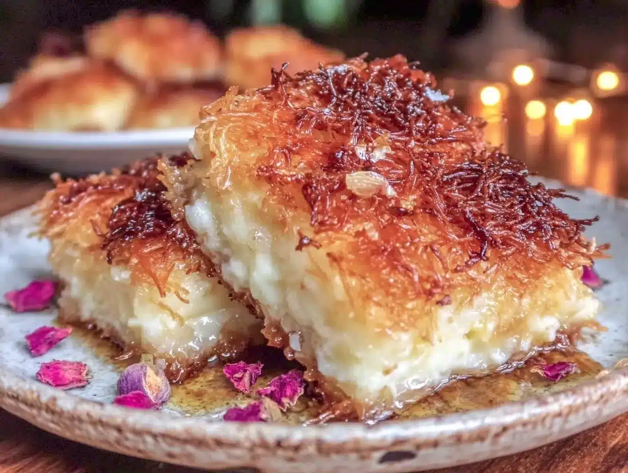 kunafa cheese pastry preparation steps