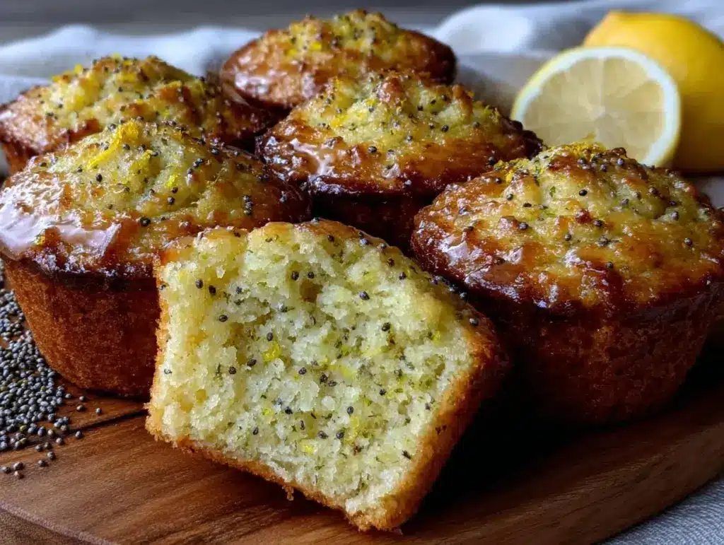 lemon poppy seed muffins - featured image