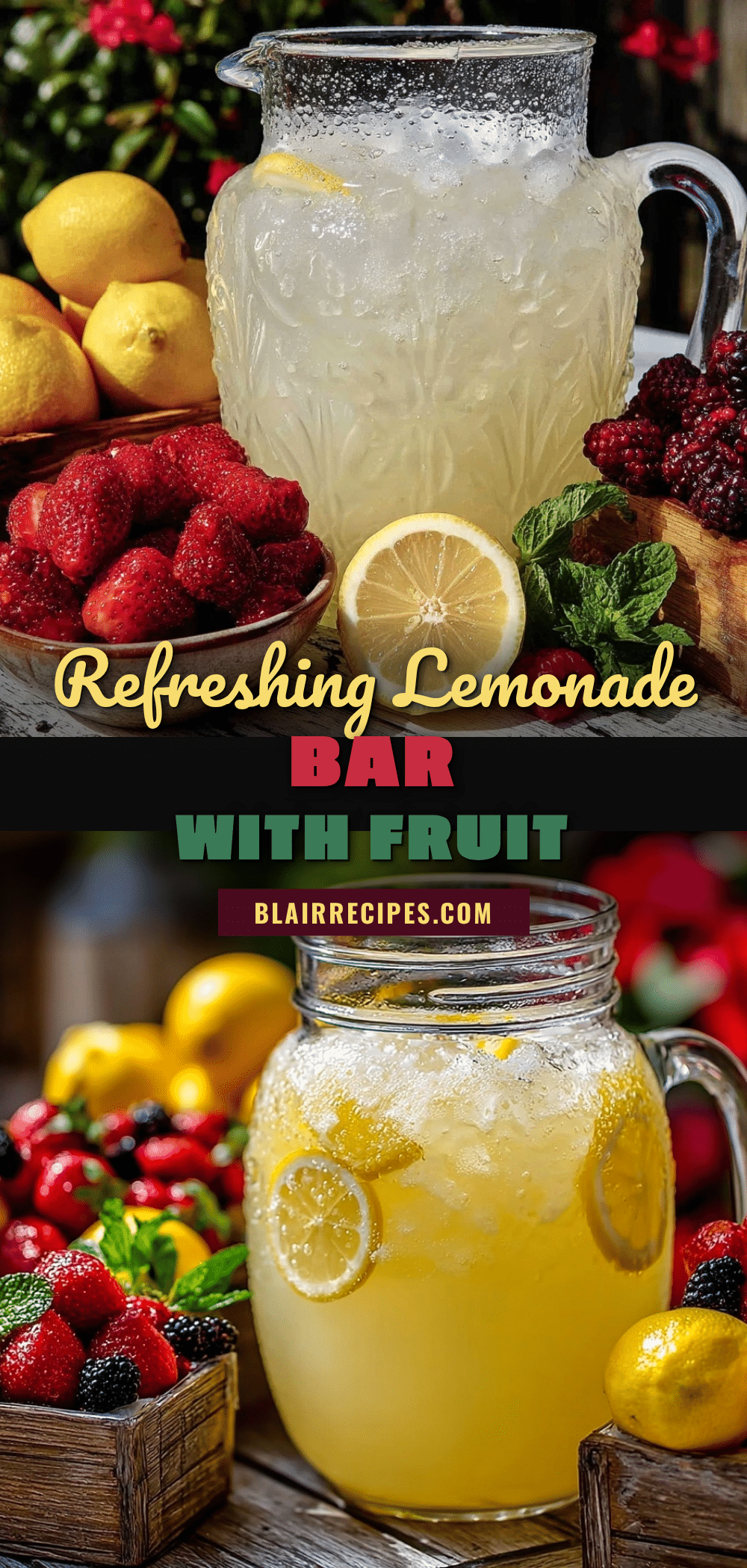 lemonade bar with fresh fruit recipe