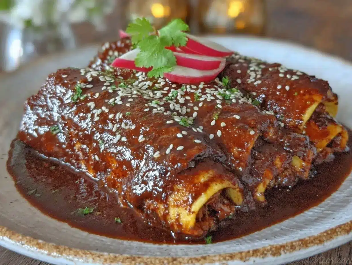 mole poblano enchiladas preparation steps