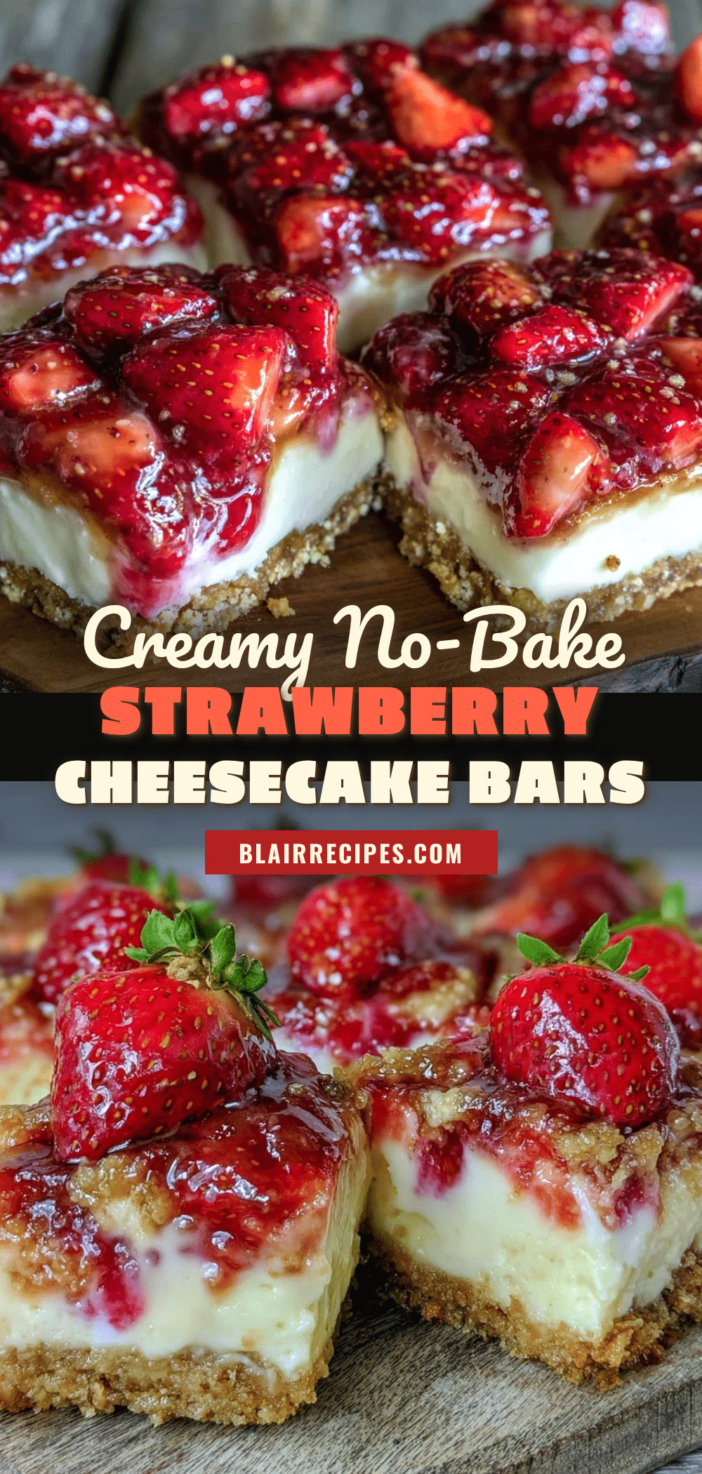 no-bake strawberry cheesecake bars recipe