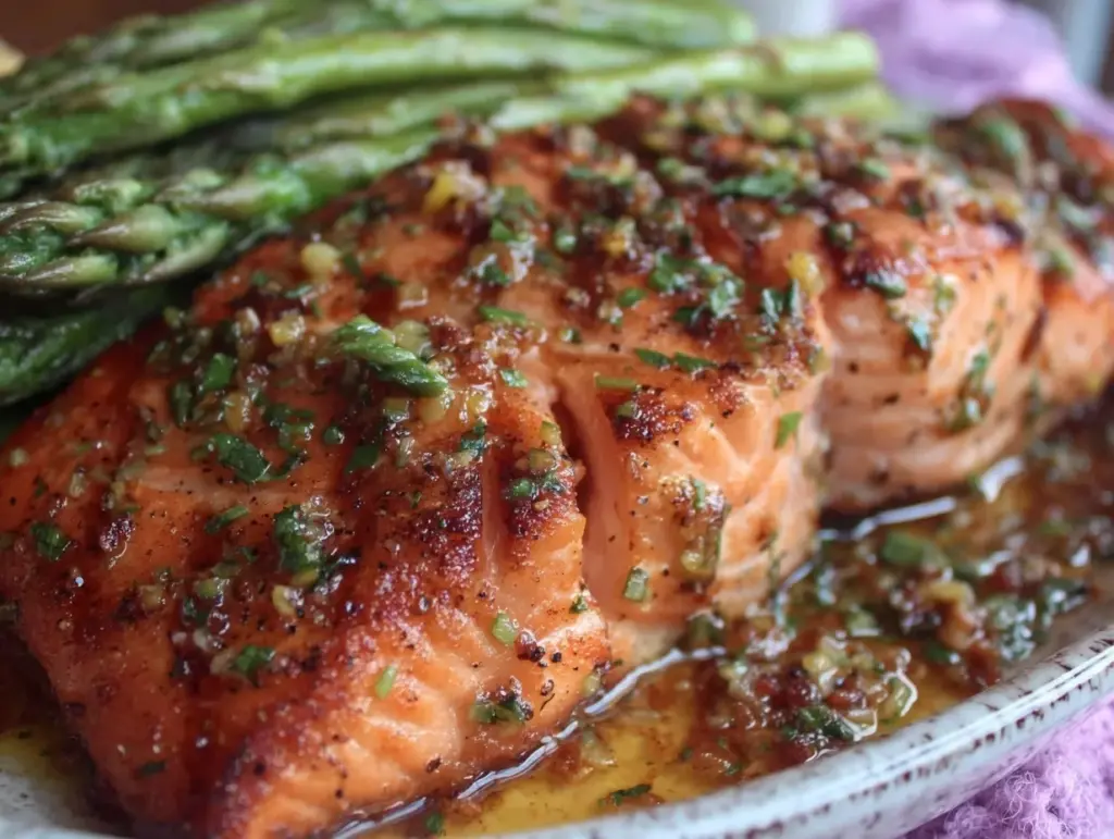 one-pot lemon garlic butter salmon - featured image
