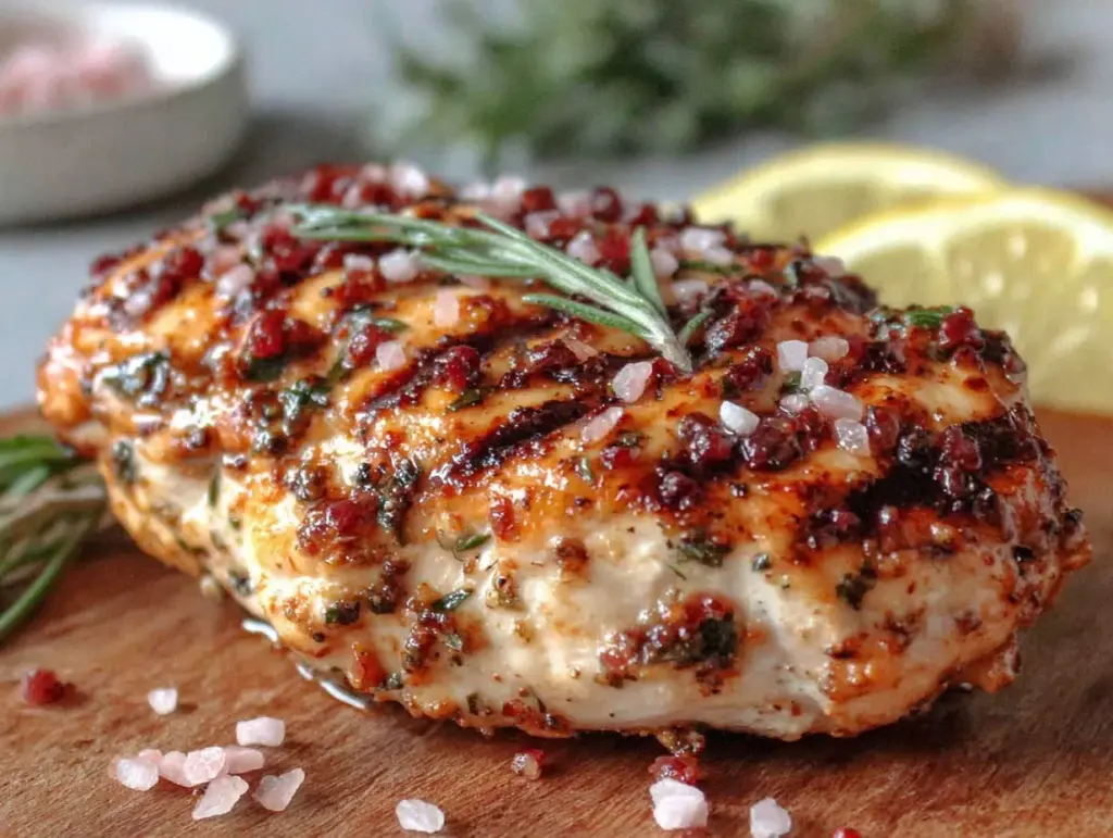 pink salt chicken breast recipe - featured image