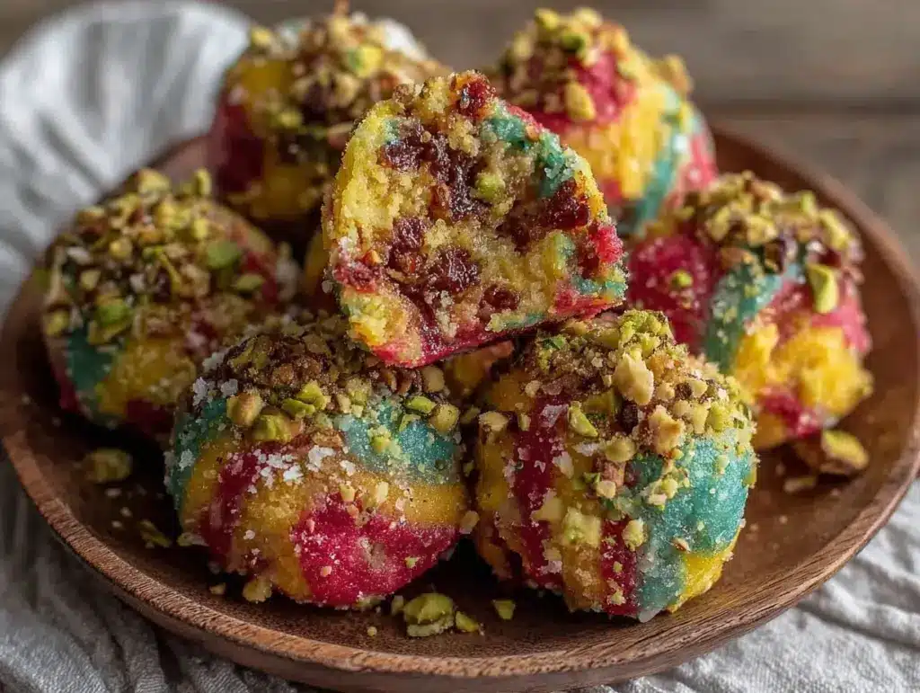 rainbow holi ladoo truffles - featured image