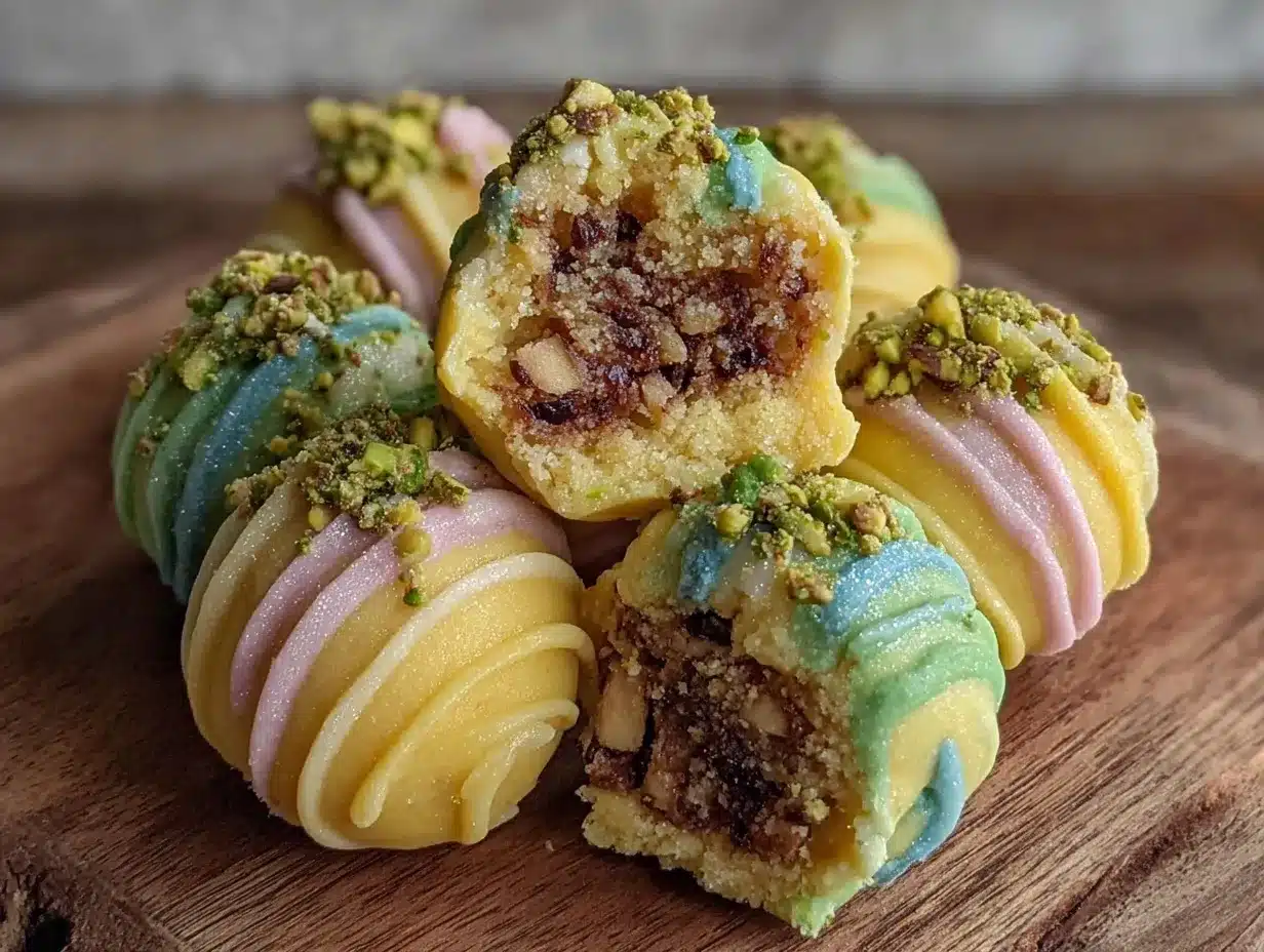 rainbow holi ladoo truffles preparation steps