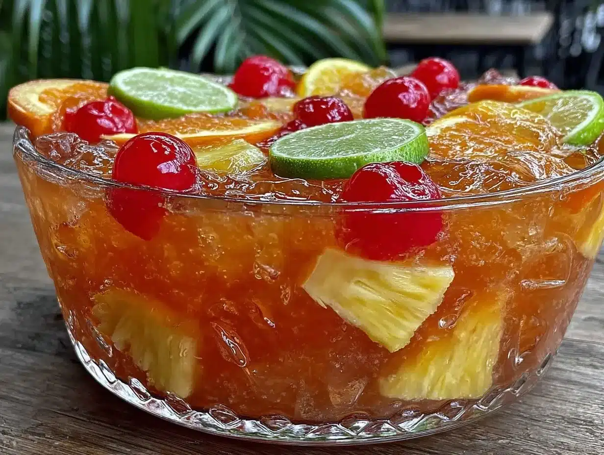 Refreshing Rum Punch Bowl preparation steps