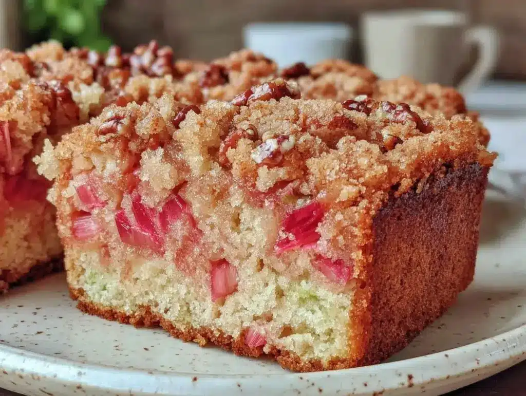 rhubarb coffee cake - featured image