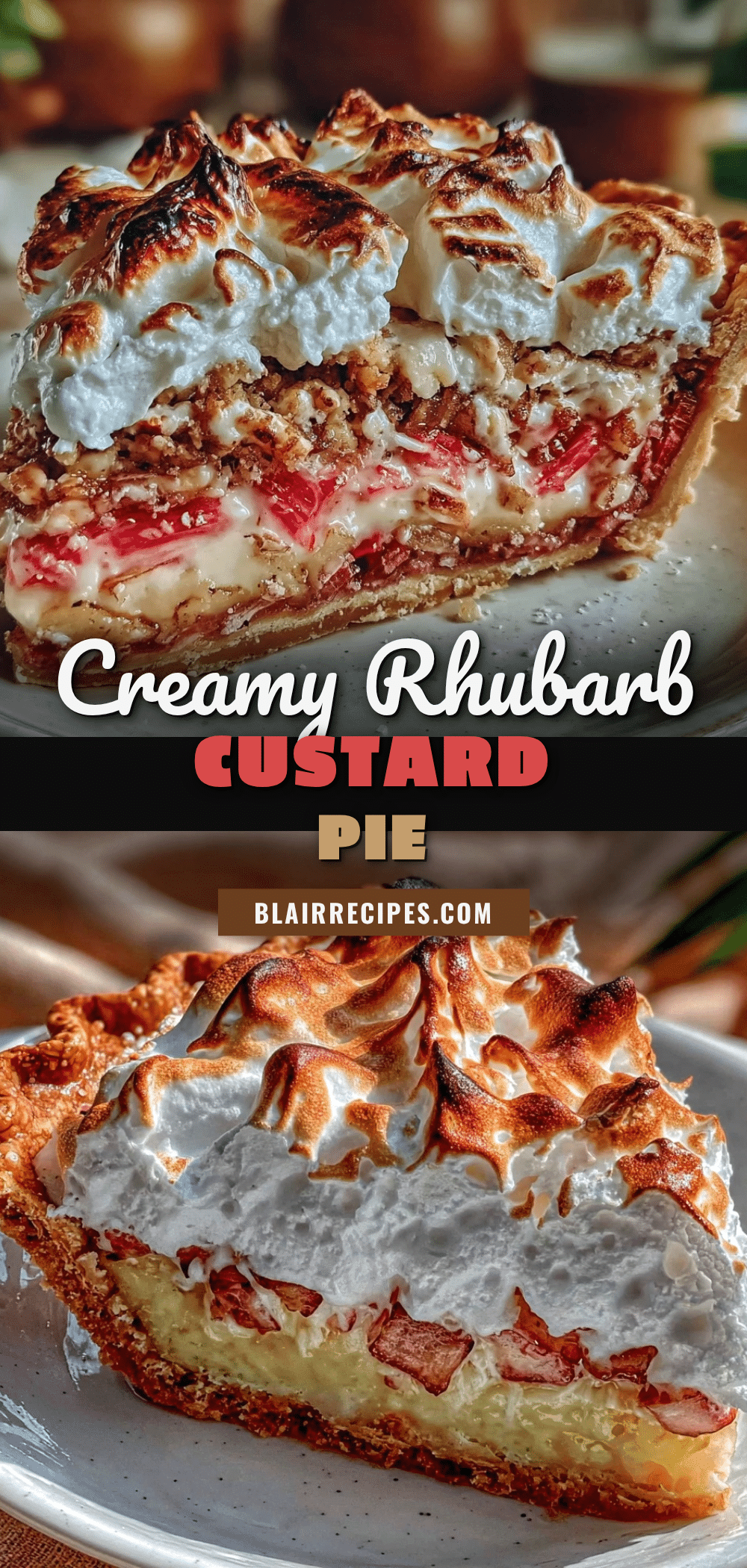 rhubarb custard pie recipe