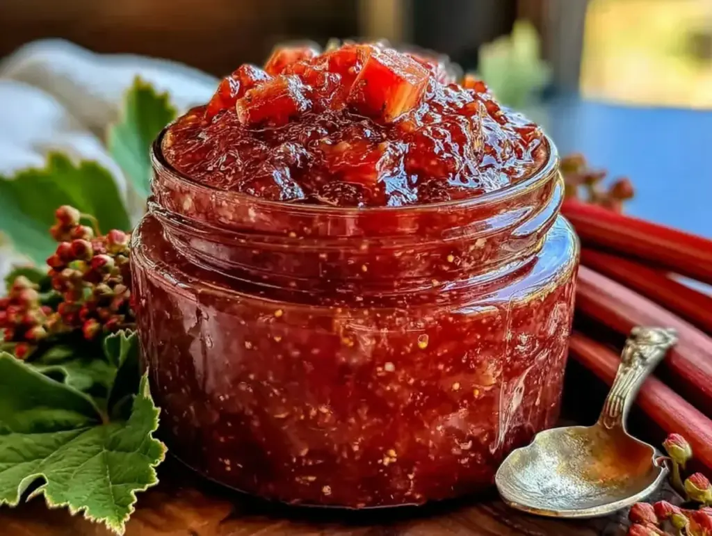 rhubarb jam without pectin - featured image