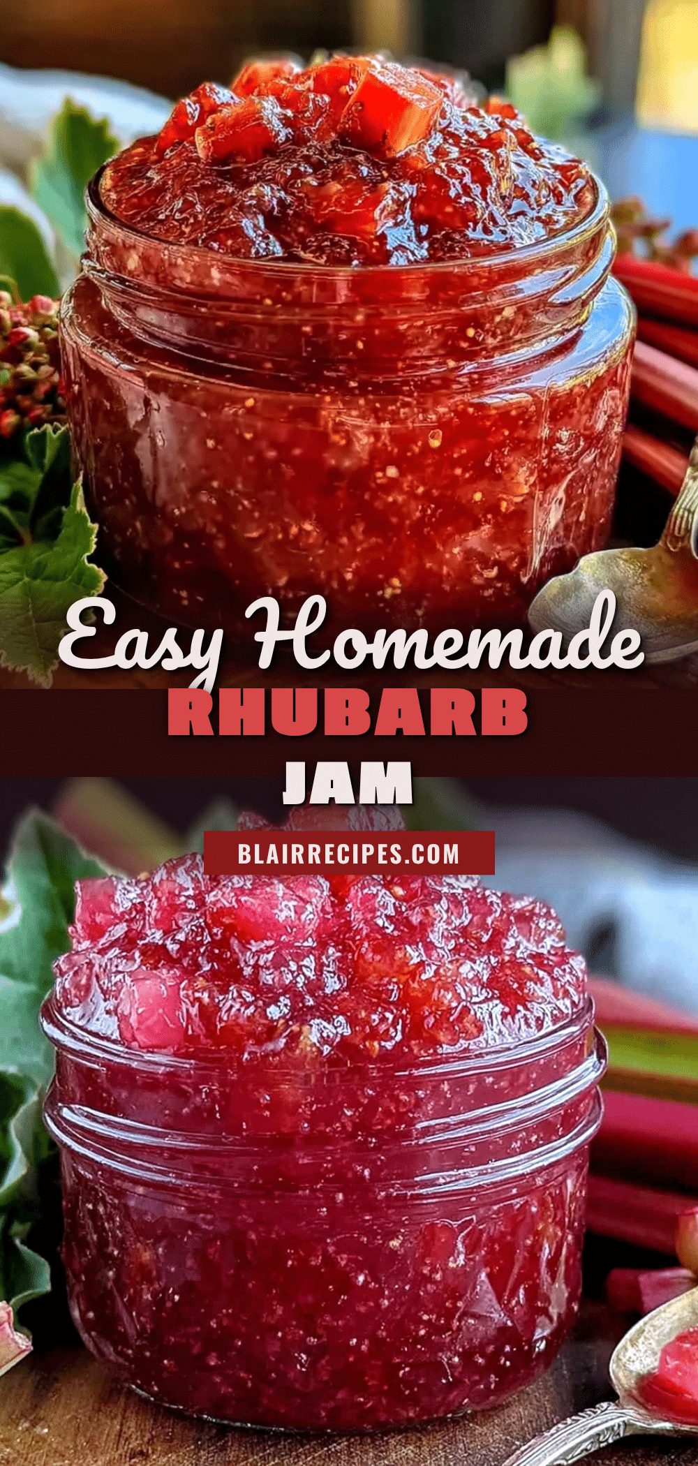 rhubarb jam without pectin recipe