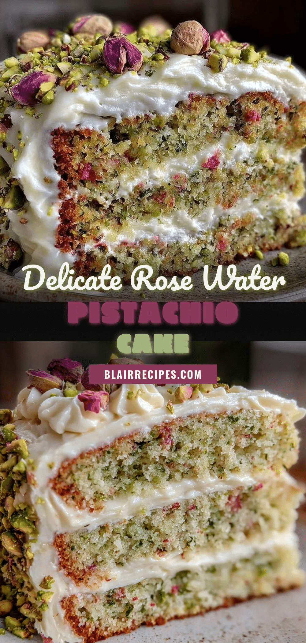 rose water pistachio cake recipe
