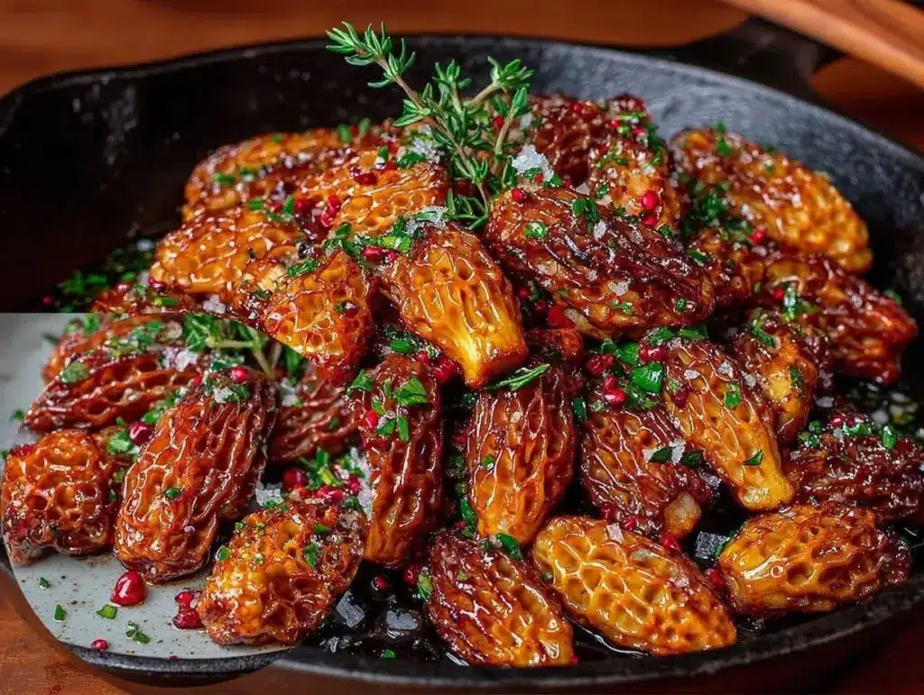 sautéed morel mushrooms in butter - featured image