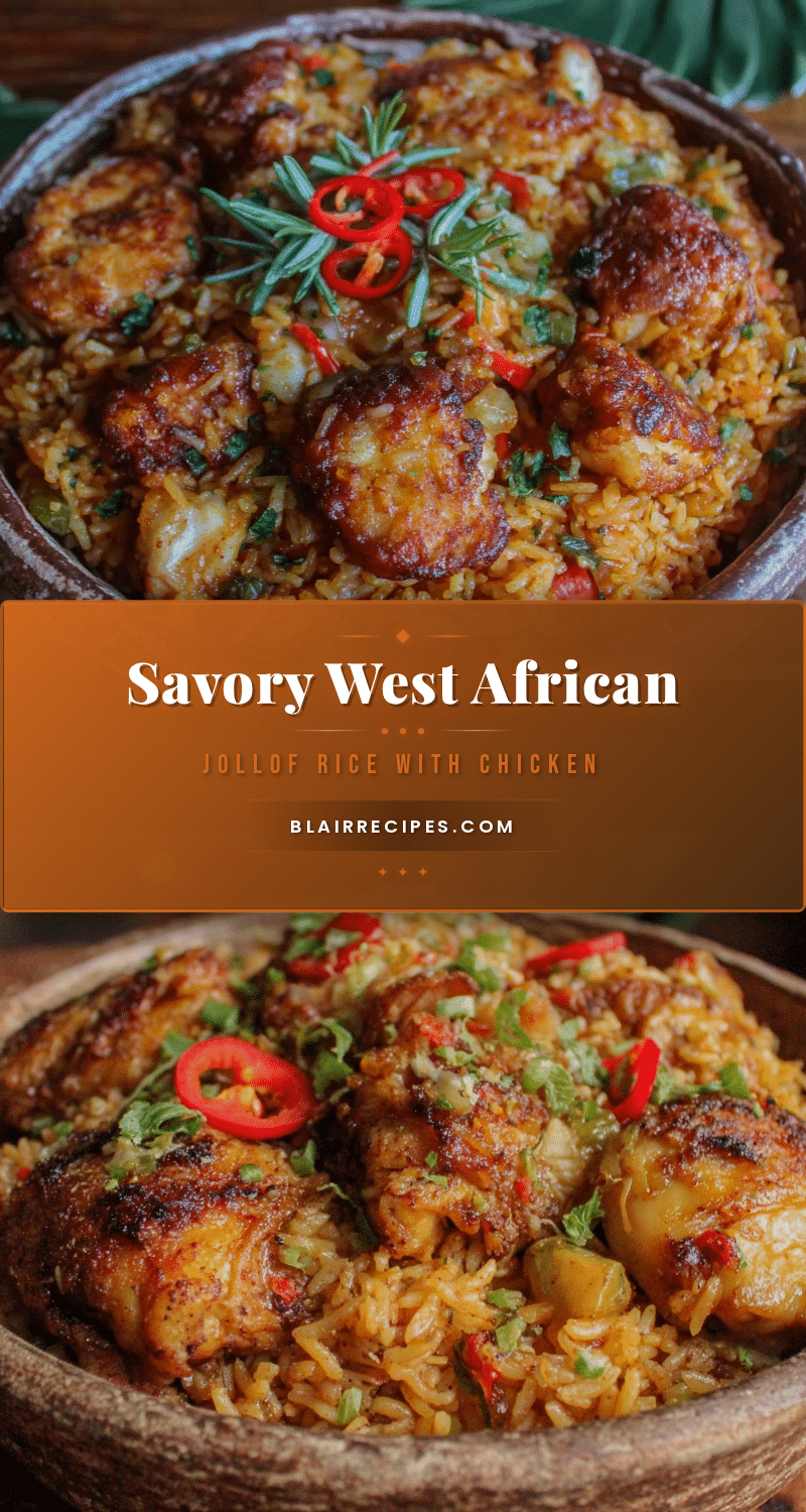 savory jollof rice with chicken recipe