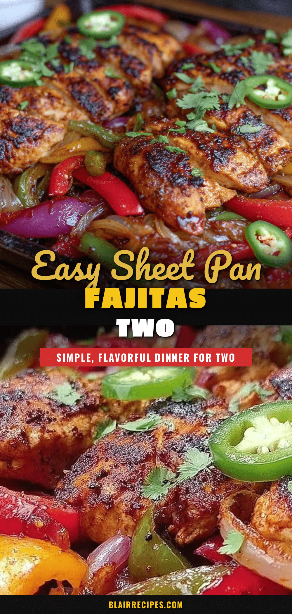 sheet pan fajitas for two recipe