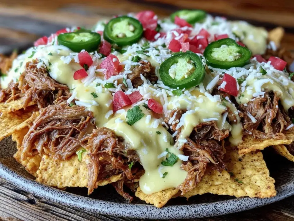 smoked pulled pork nachos - featured image