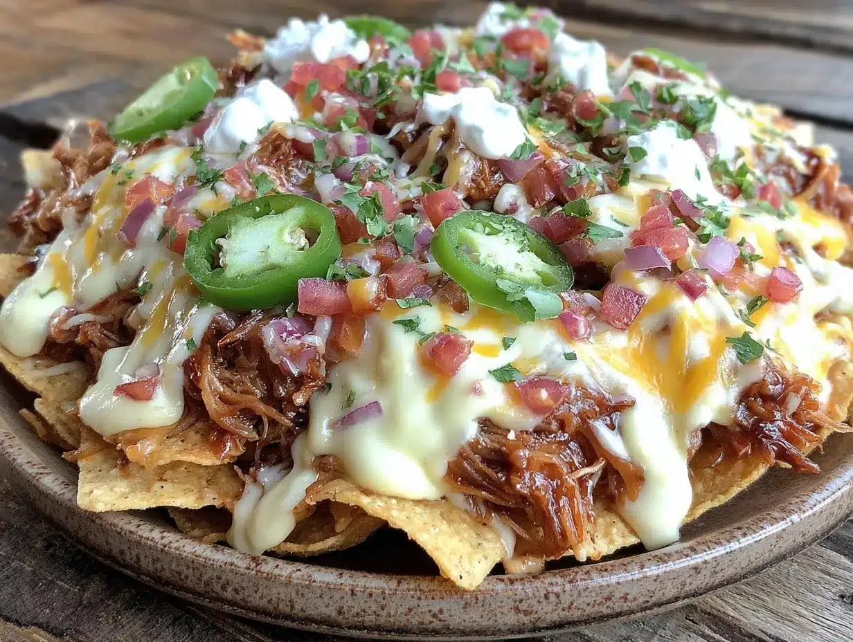 smoked pulled pork nachos preparation steps