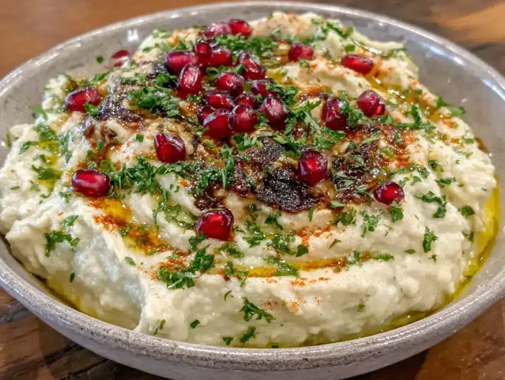 smoky Turkish grilled eggplant babaganoush - featured image
