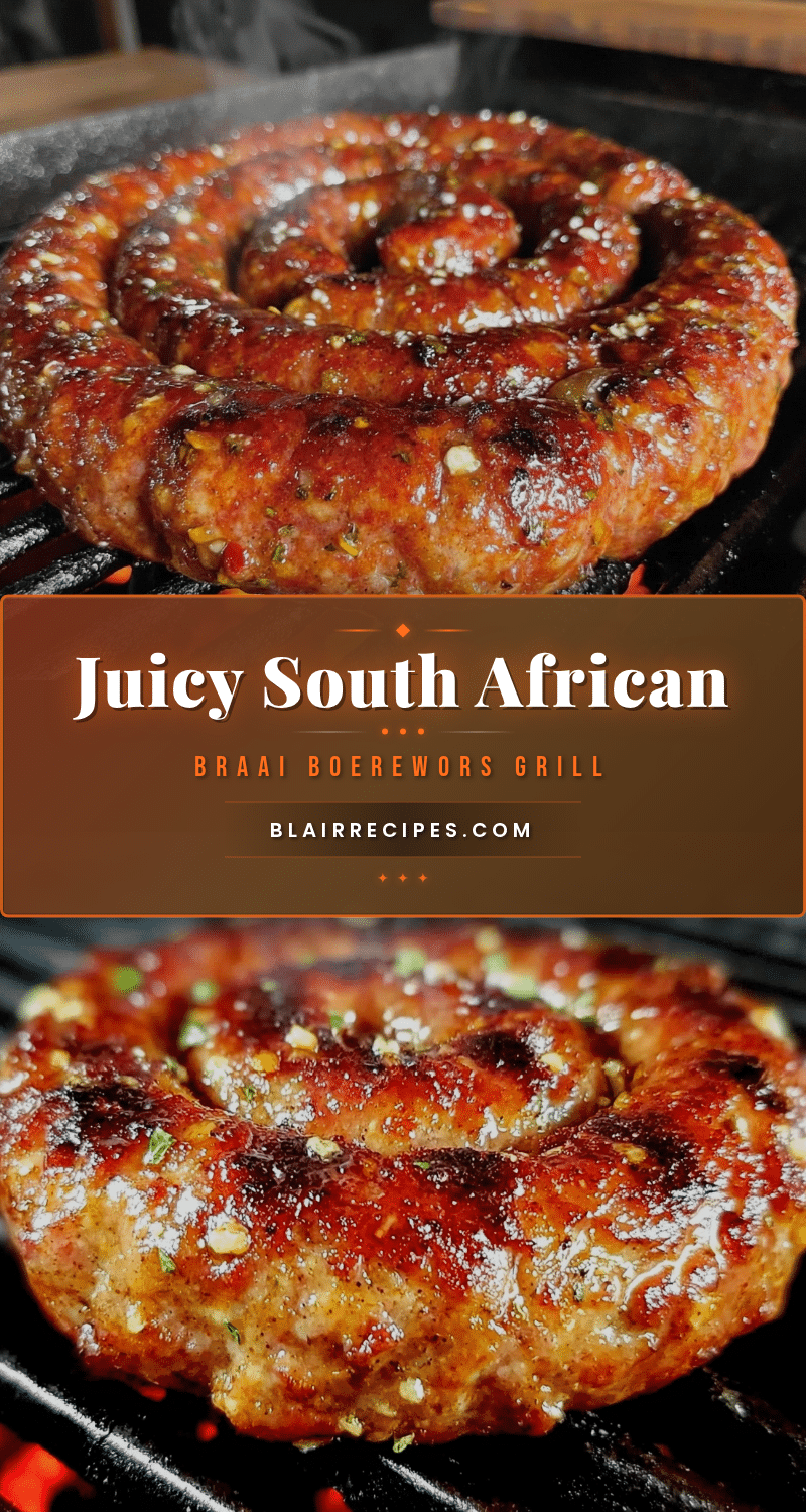 South African braai boerewors sausage coil recipe