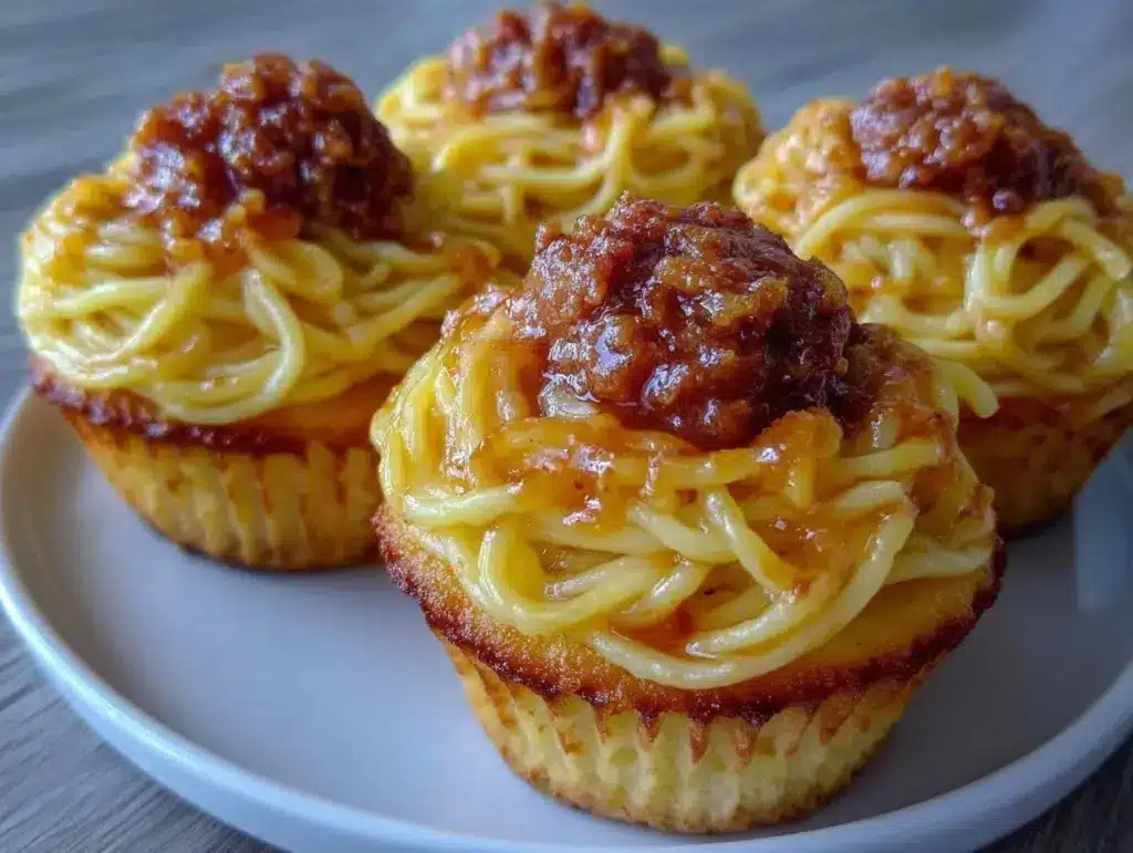 spaghetti and meatball cupcakes - featured image