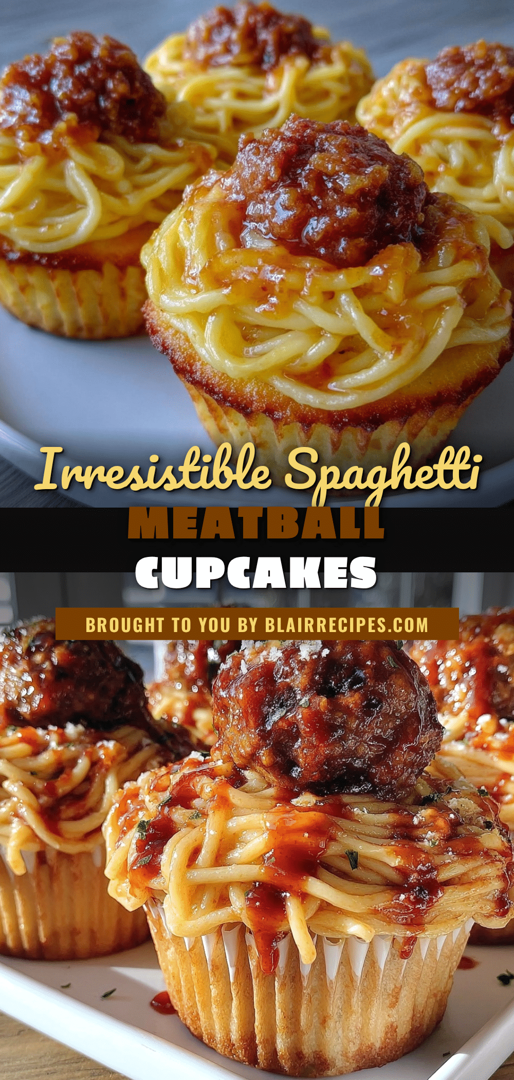 spaghetti and meatball cupcakes recipe
