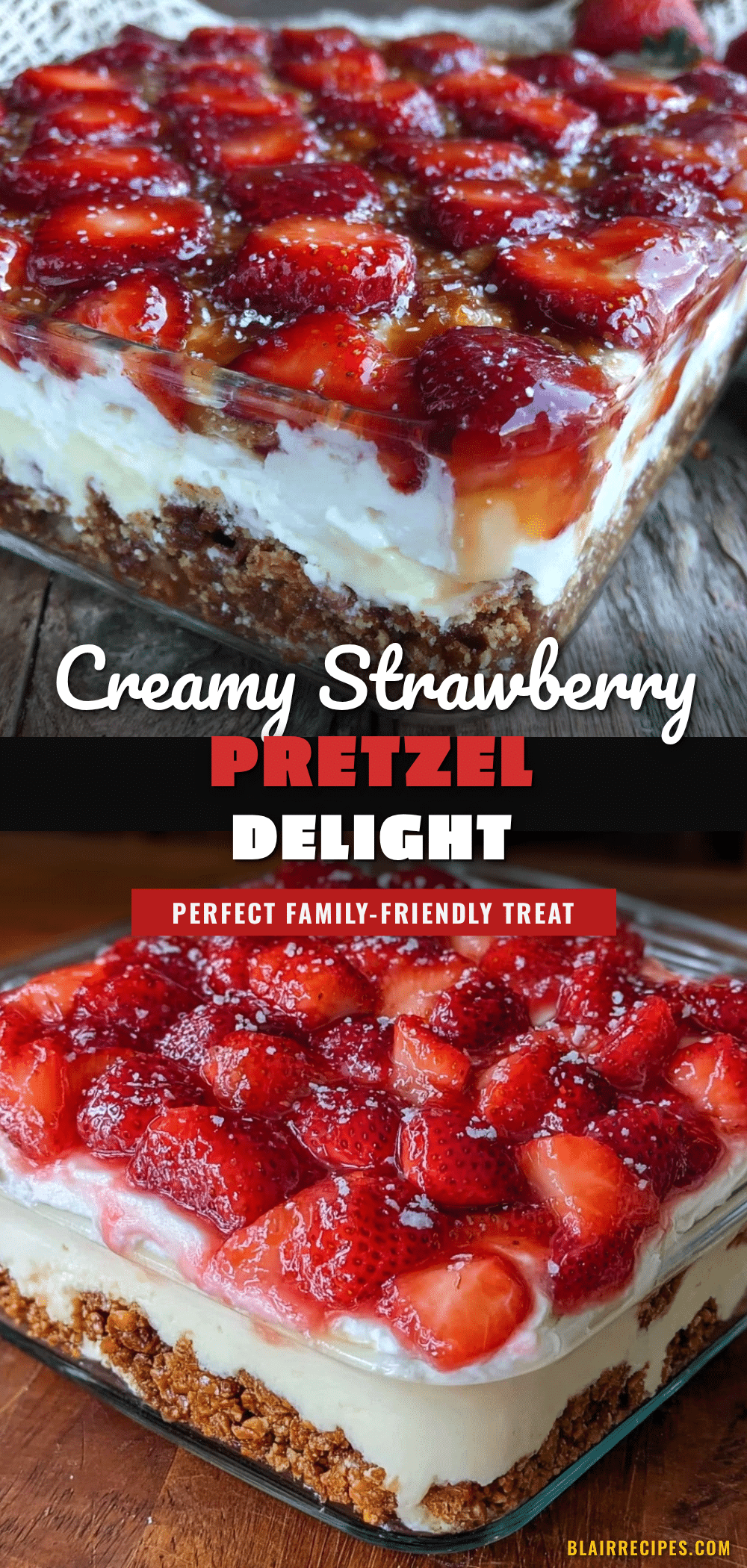 strawberry pretzel salad dessert recipe
