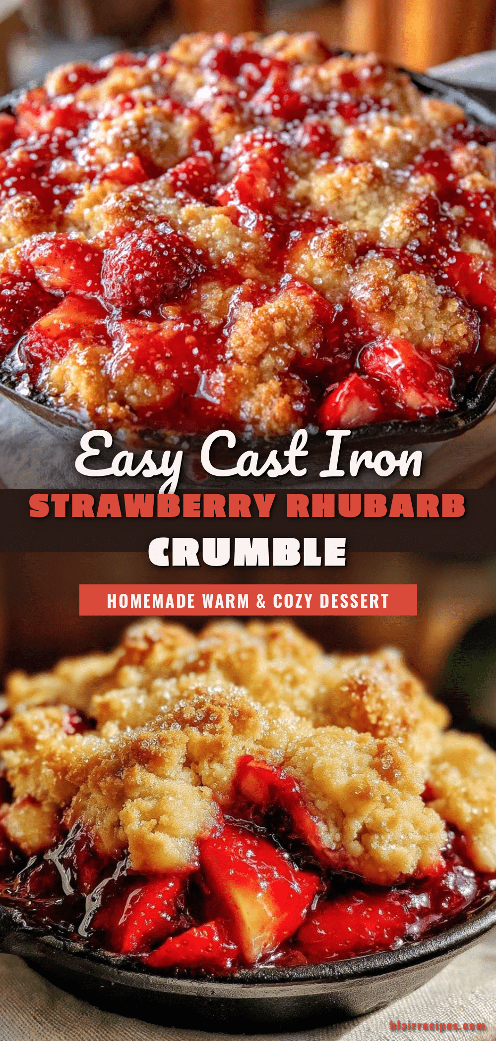 strawberry rhubarb crumble recipe
