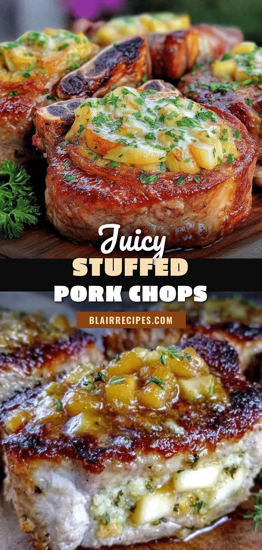 stuffed pork chops with apple stuffing recipe