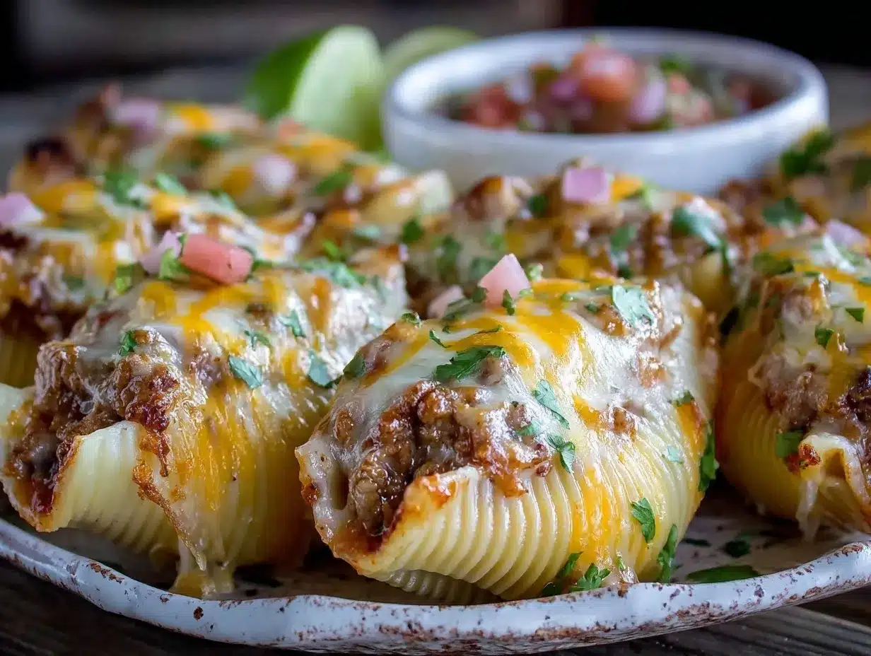 taco stuffed shells with cheese preparation steps