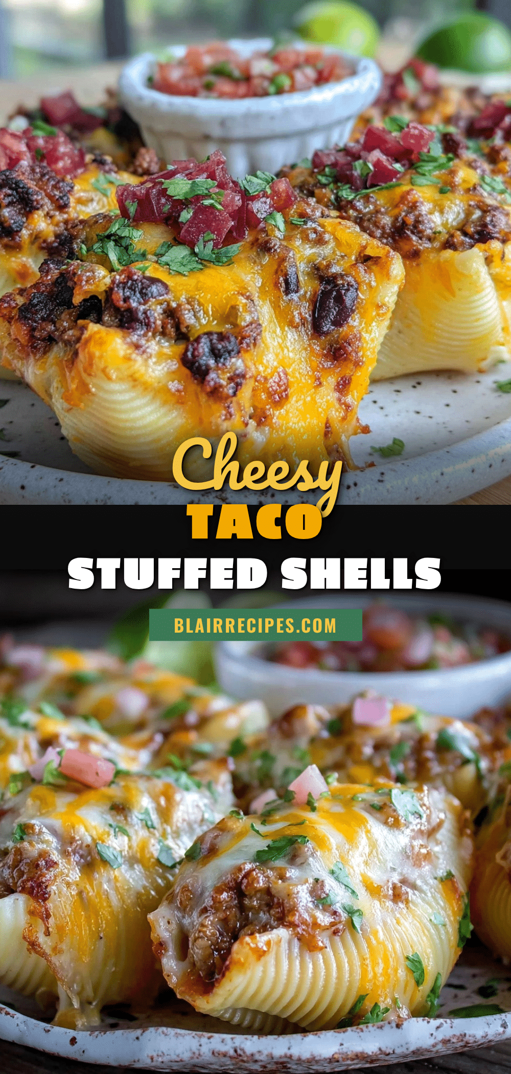 taco stuffed shells with cheese recipe