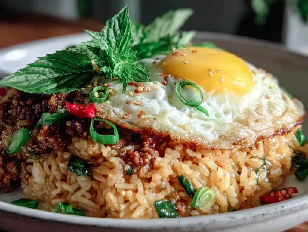 thai basil fried rice - featured image