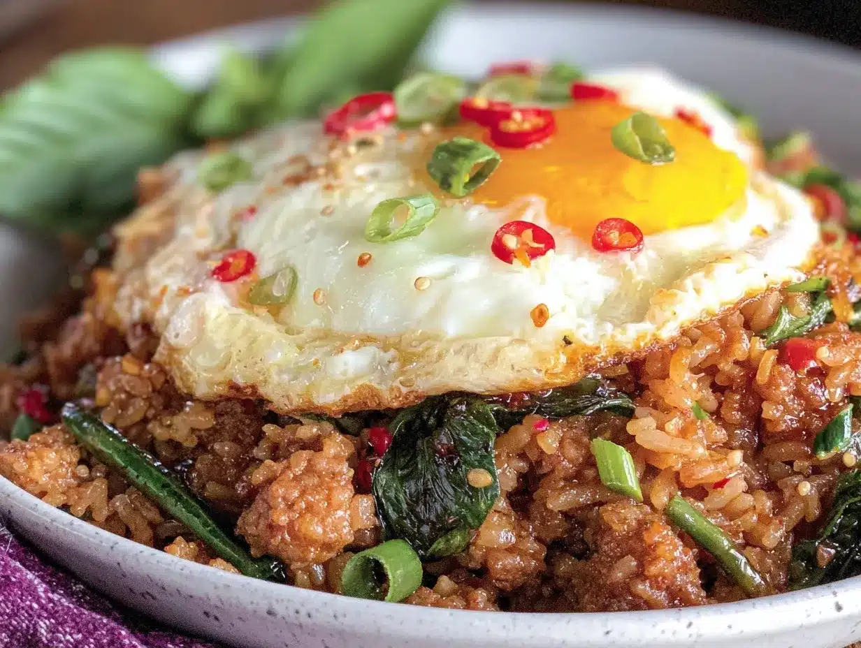 thai basil fried rice preparation steps