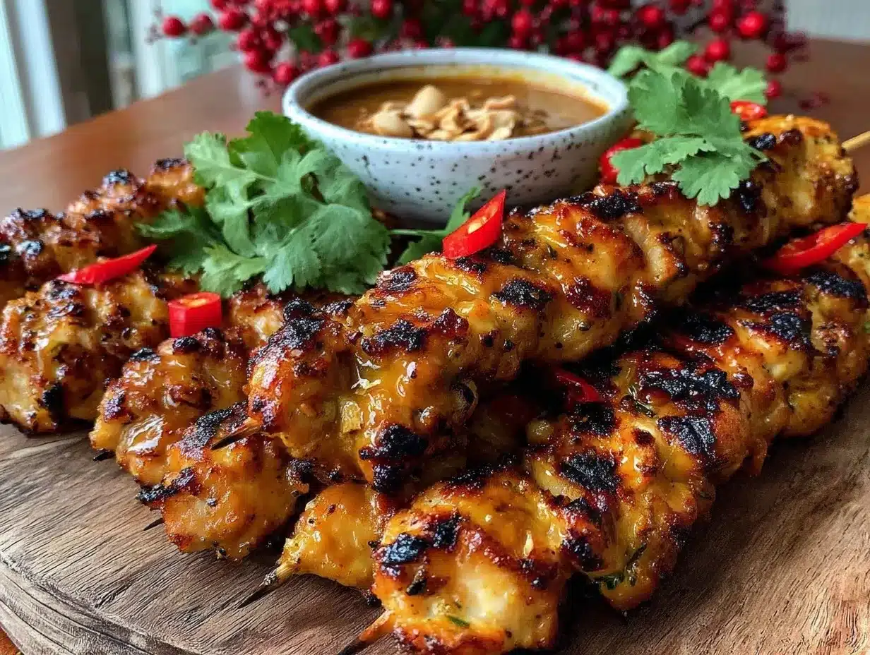 thai grilled chicken satay skewers preparation steps