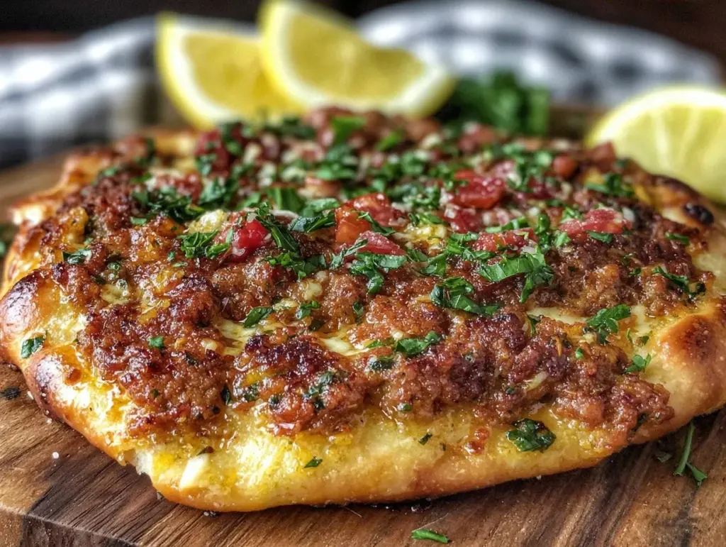 turkish lahmacun flatbread - featured image