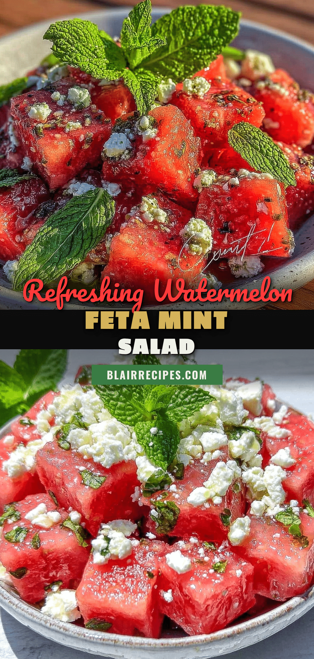 watermelon feta mint salad recipe