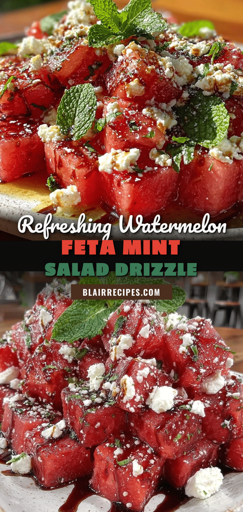 watermelon feta mint salad recipe