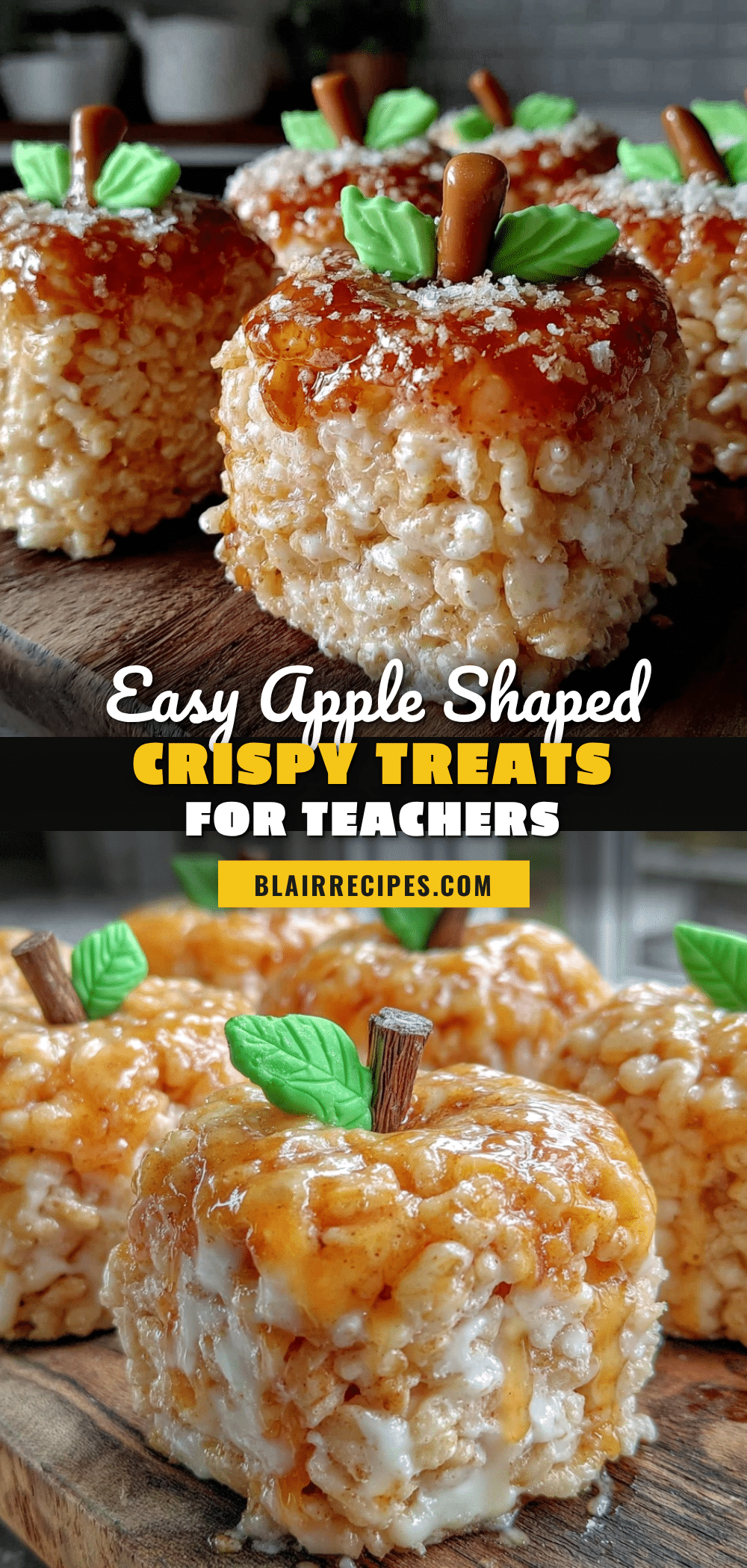 apple shaped Rice Krispie treats recipe