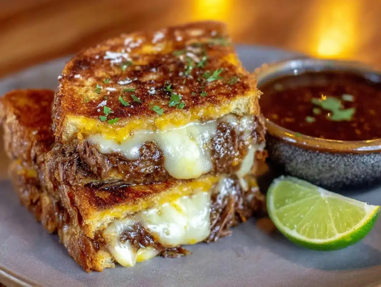 birria grilled cheese preparation steps