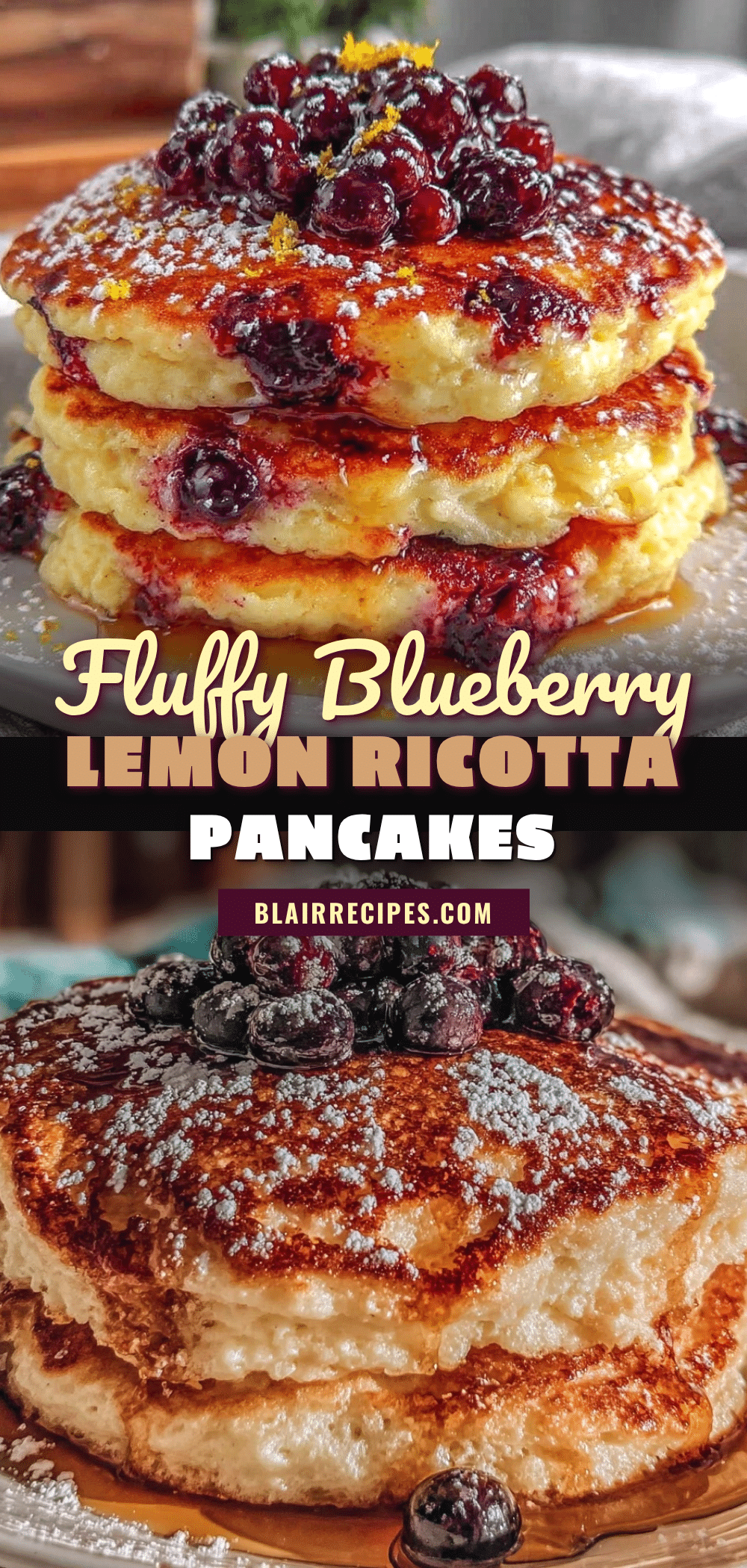 blueberry lemon ricotta pancakes recipe