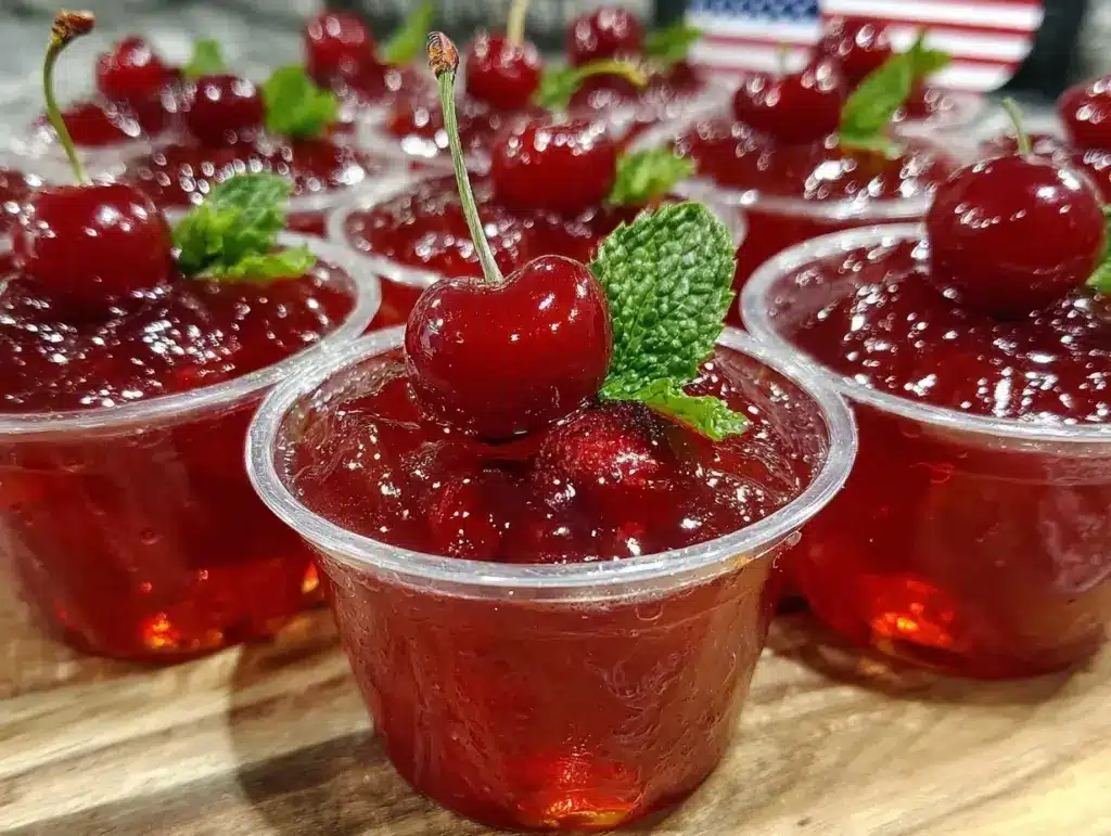 cherry bomb jello shots - featured image