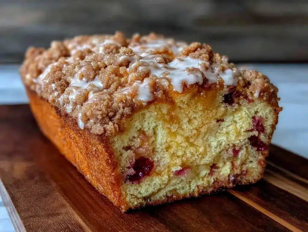 cozy rhubarb bread - featured image