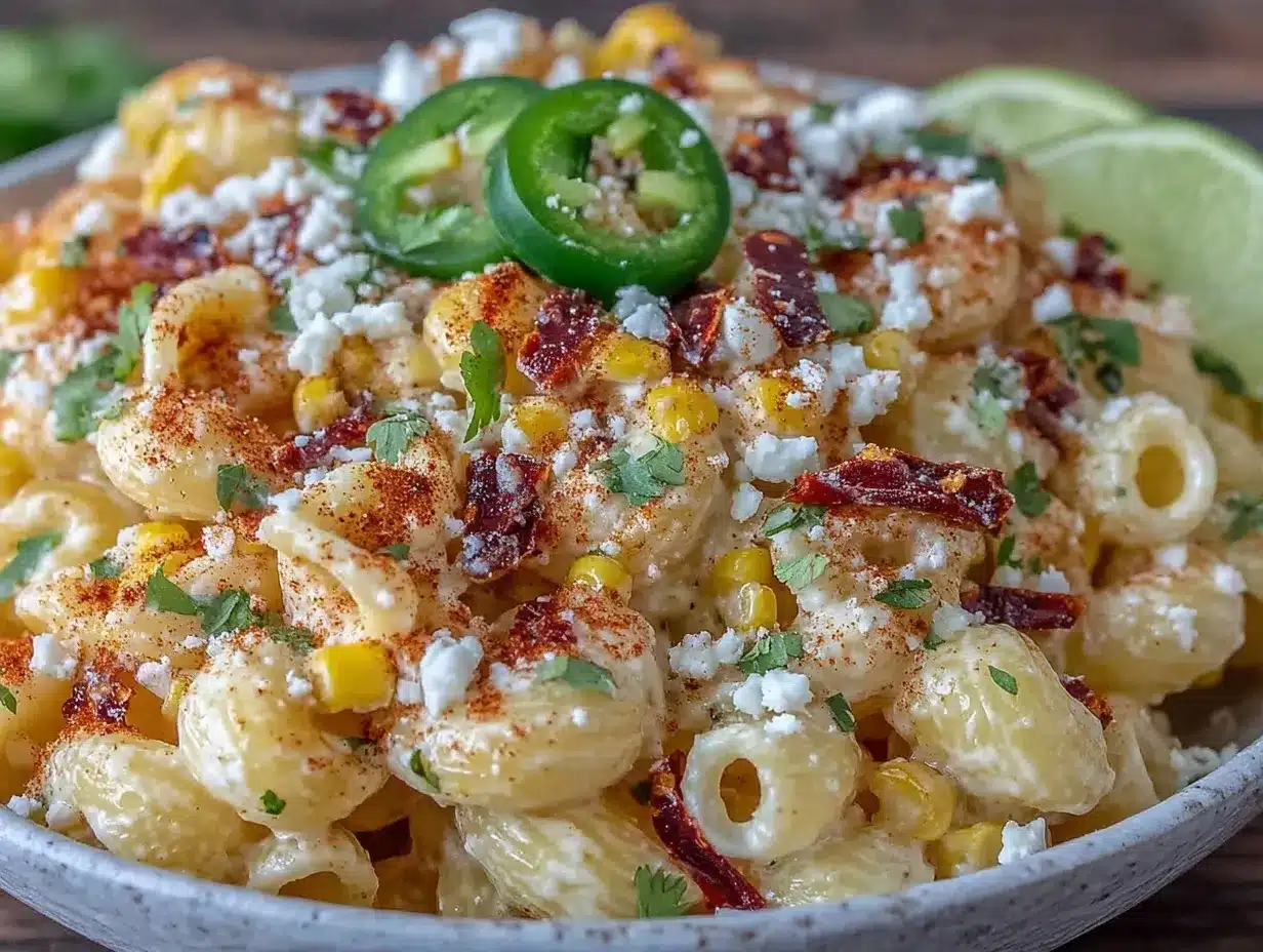 creamy elote pasta salad preparation steps