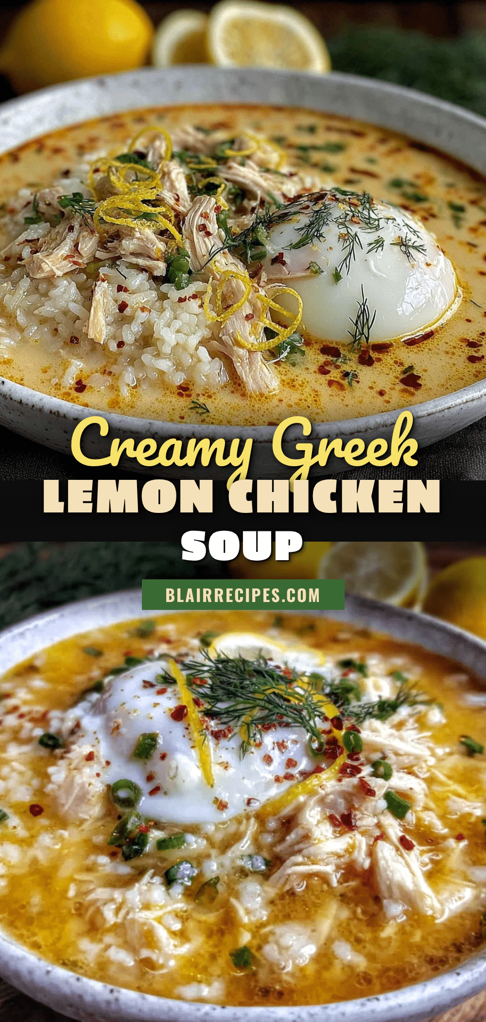 creamy Greek lemon chicken soup recipe