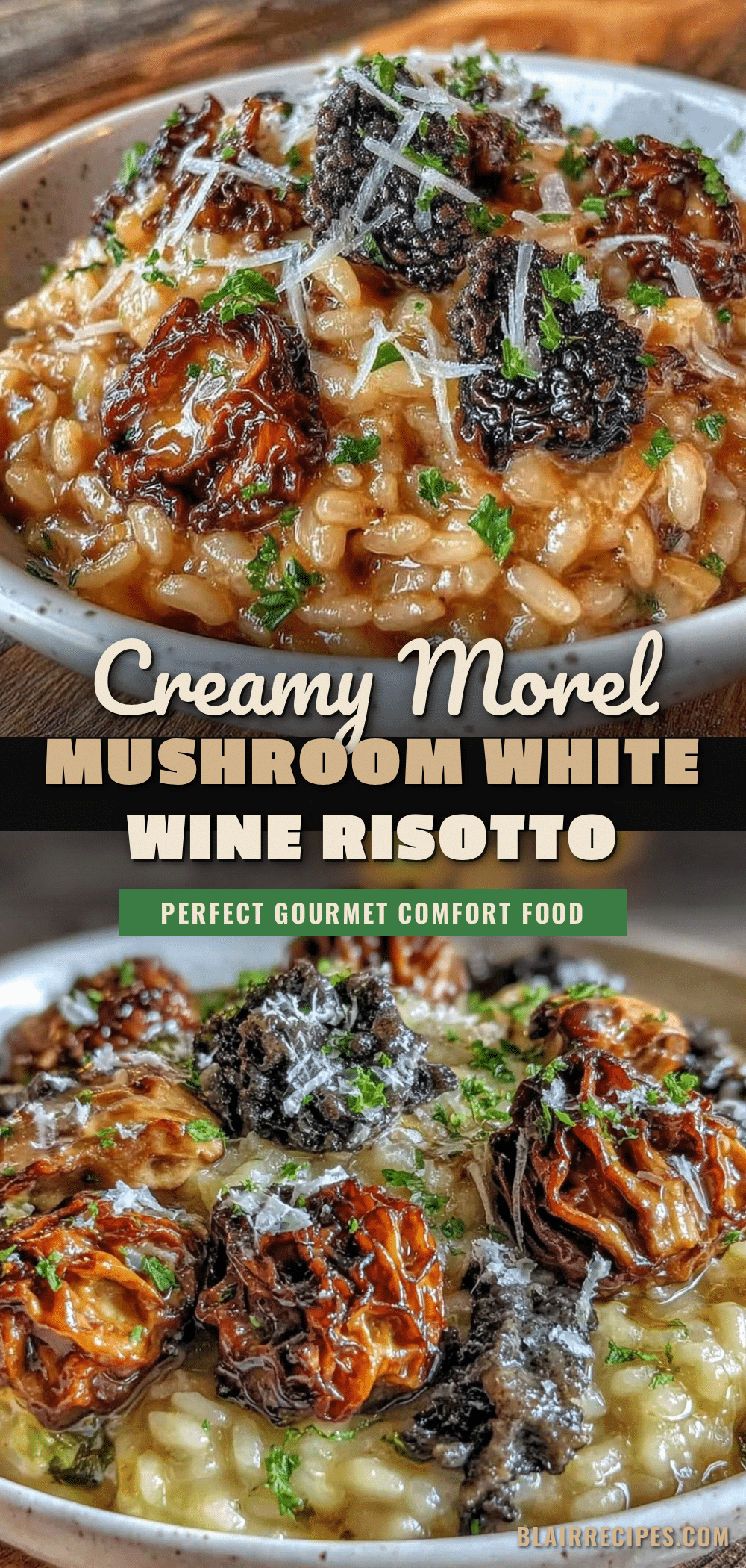 creamy morel mushroom risotto recipe