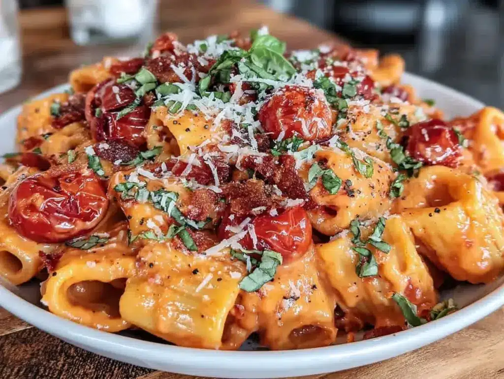 creamy pasta with vodka sauce - featured image