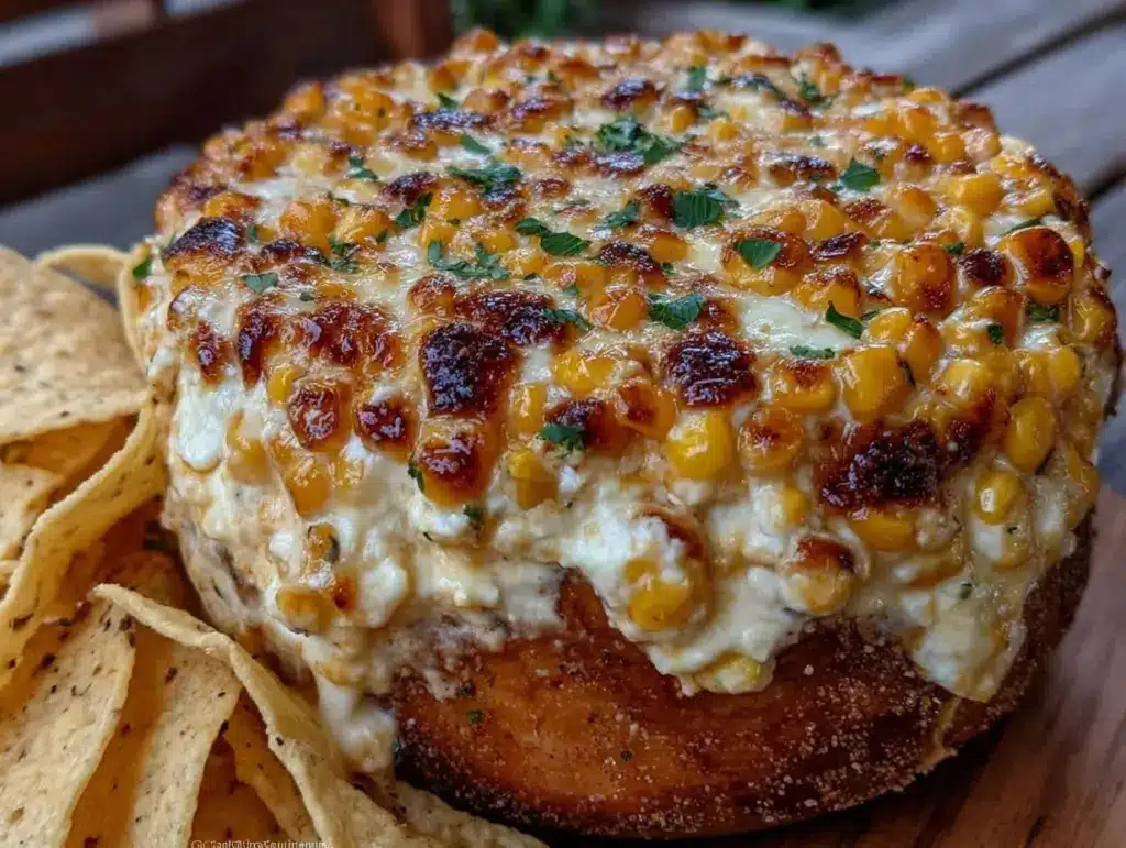 creamy slow cooker street corn dip - featured image