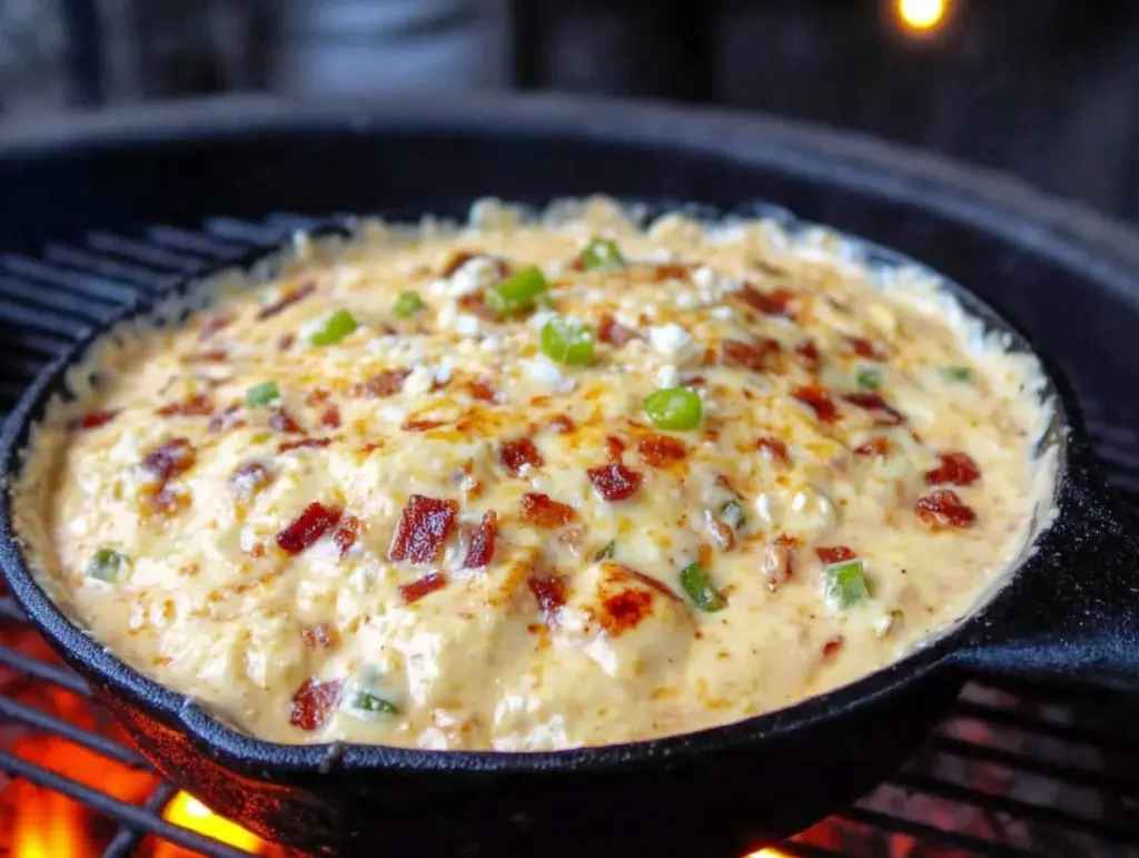 creamy smoked queso dip - featured image