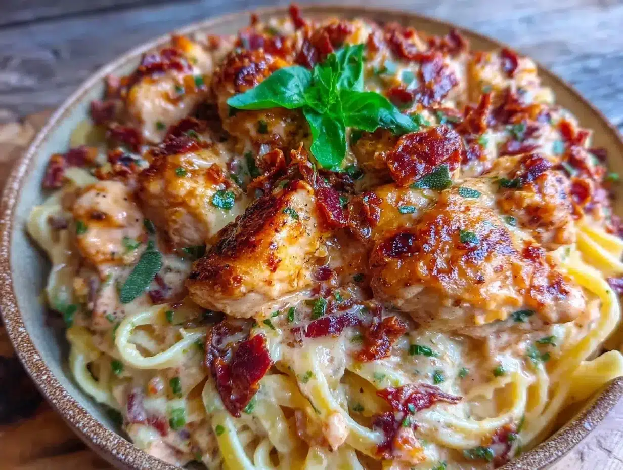 creamy sun-dried tomato chicken pasta preparation steps