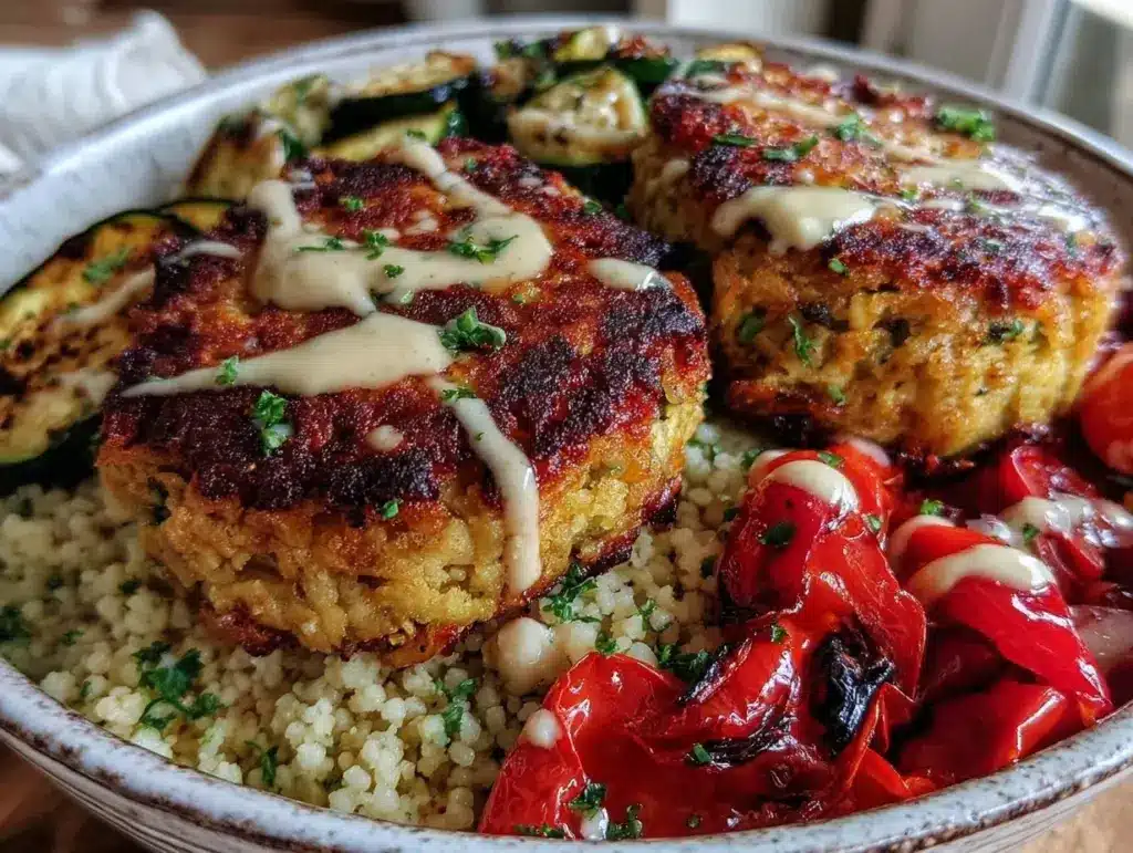crispy baked falafel bowl - featured image