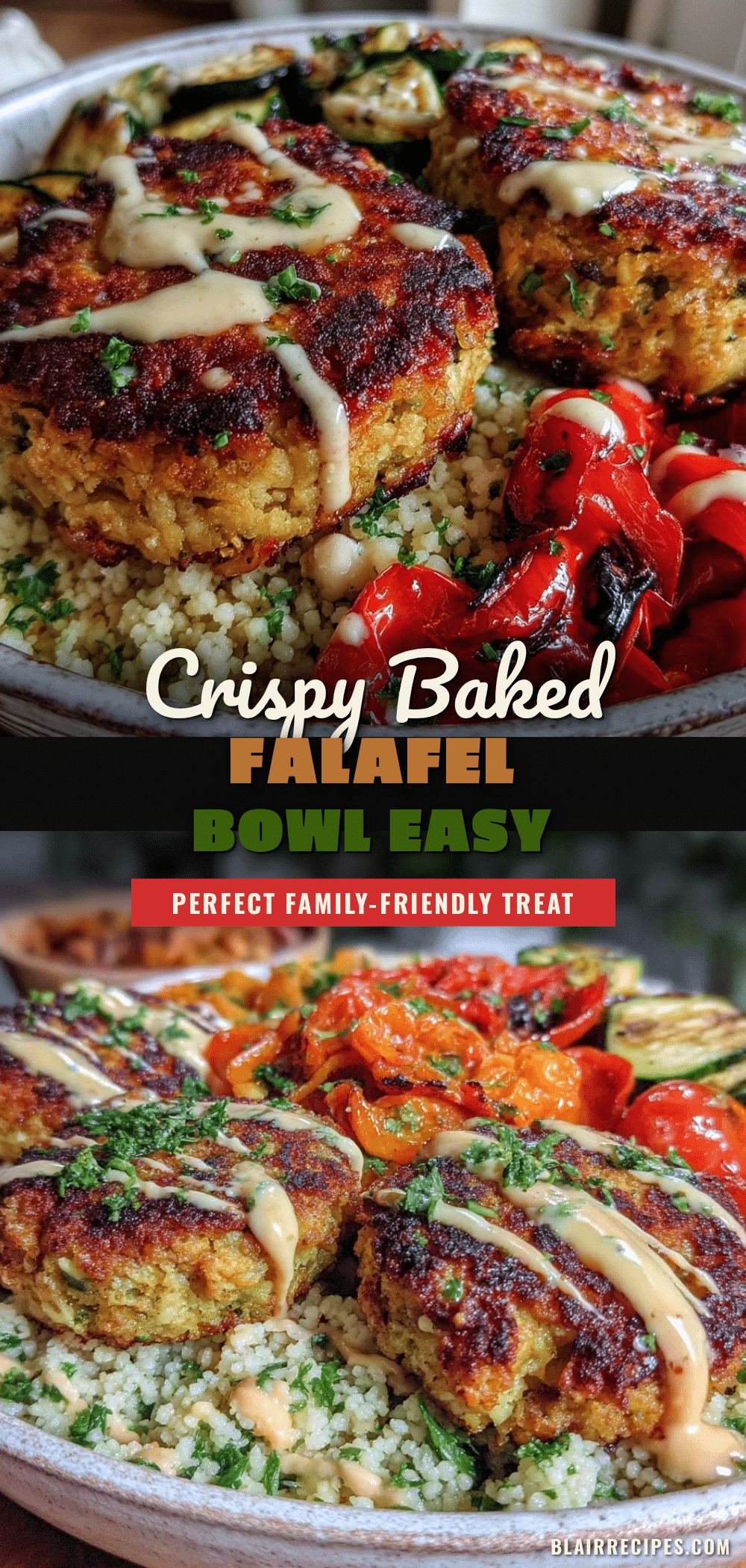 crispy baked falafel bowl recipe